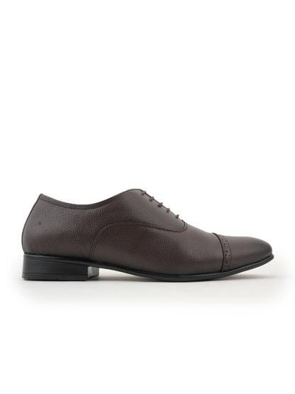 Brown Tan Lace Up Men Leather Formal Oxford Shoes
