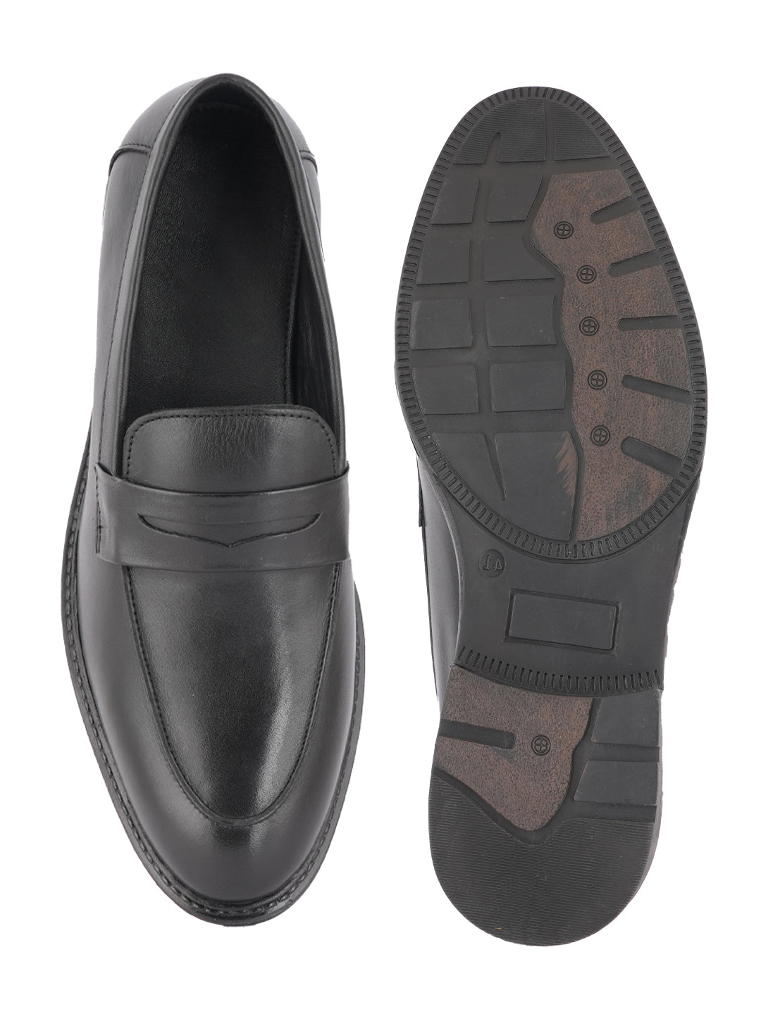 Black Men Leather Formal Moccasin Shoes