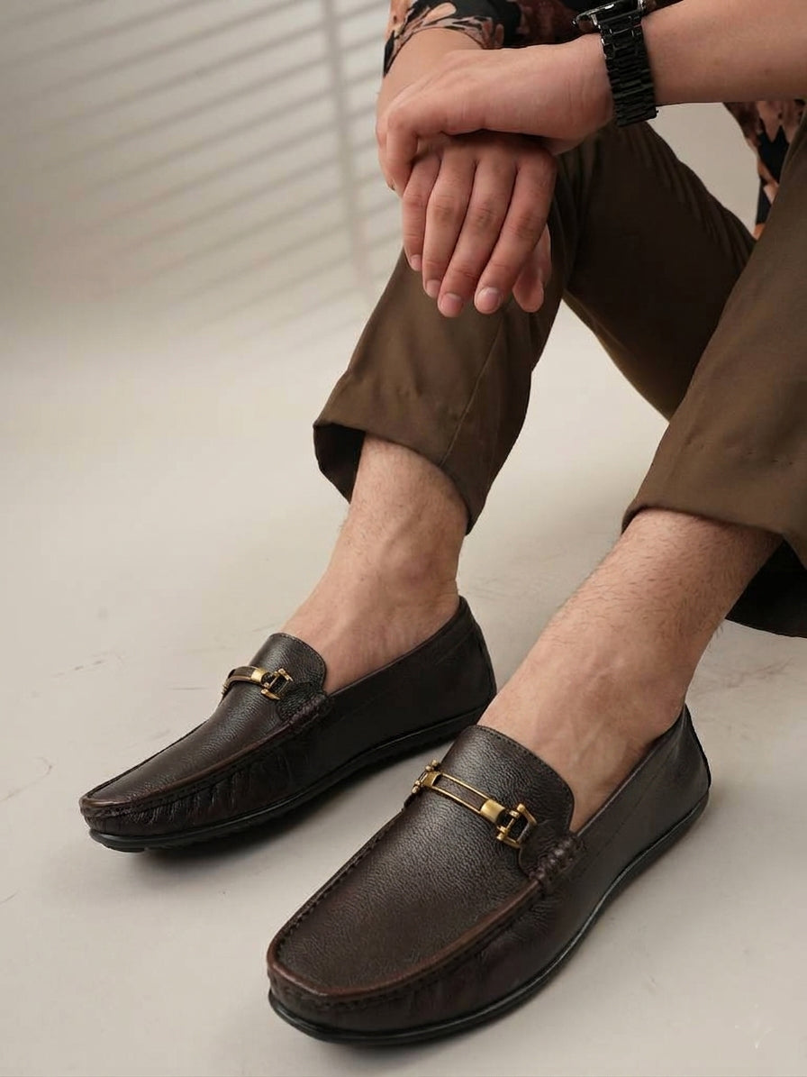 Men's Brown Leather Casual Loafers