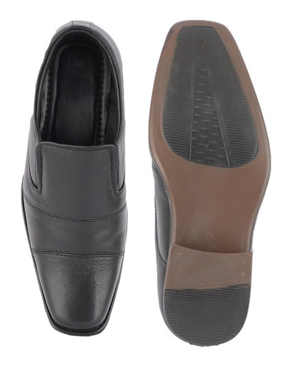 Black Men Leather Formal Moccasin Shoes