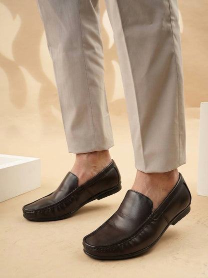Men's Brown Leather Casual Loafers