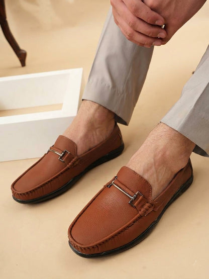 Men's Tan Casual Slip On Loafers