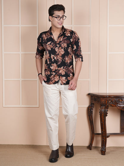 Men Relaxed Straight Leg Easy Wash Cream Linen Blend Trouser