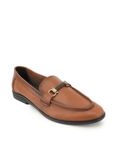 Men's Tan Leather Casual Loafers