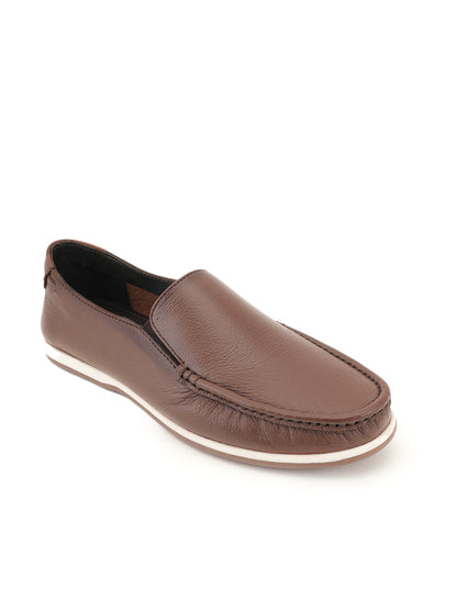 Men's Tan Leather Casual Loafers