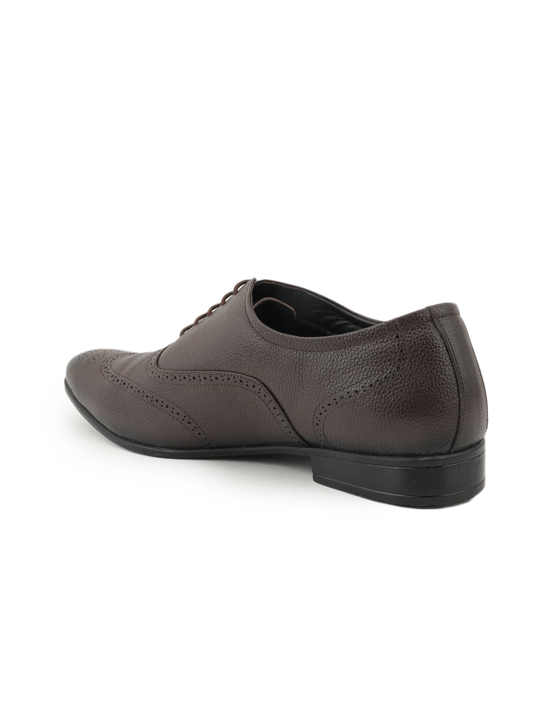 Brown Lace Up Men Leather Formal Brogue Shoes