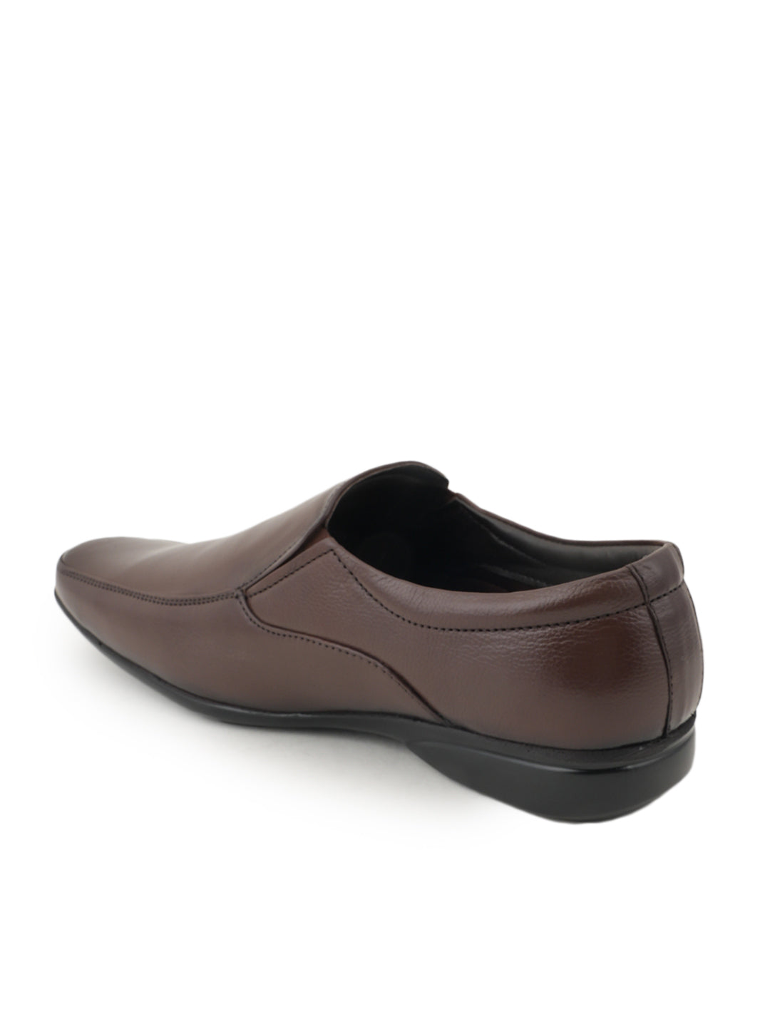 Brown Men Leather Formal Moccasin Shoes
