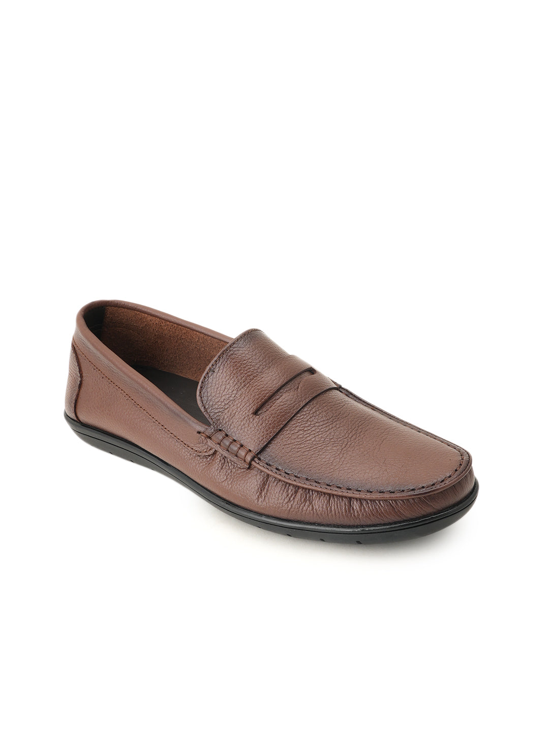 Men's Tan Leather Casual Loafers