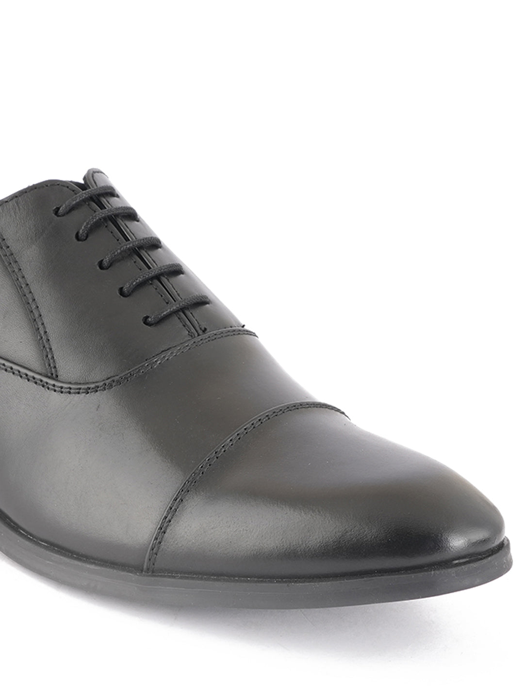 Black Lace Up Men Leather Formal Oxford Shoes