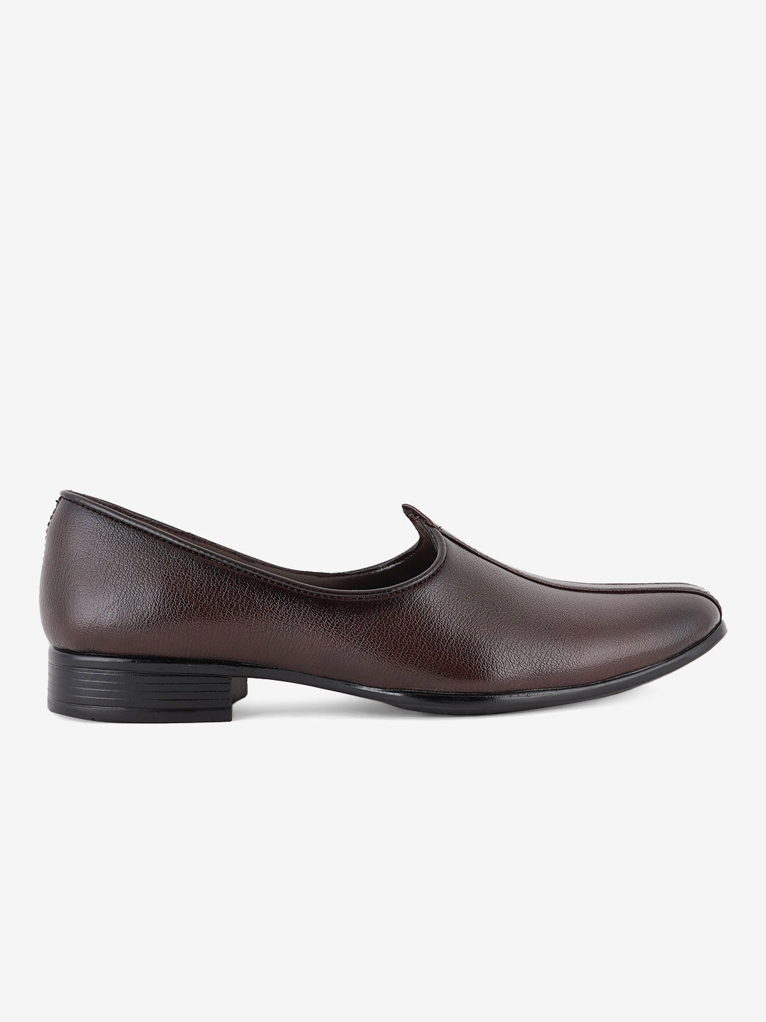 Men Brown Textured Lightweight Comfort Insole Mojaris