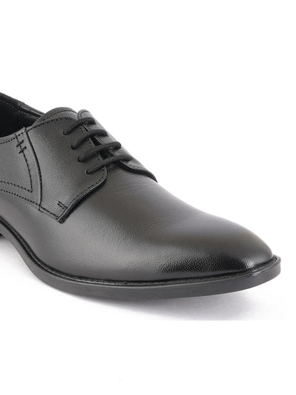 Black Men Leather Formal Derby Shoes