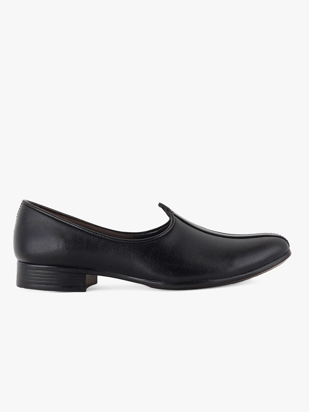 Men Black Textured Lightweight Comfort Insole Mojaris