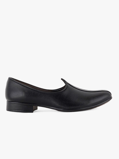 Men Black Textured Lightweight Comfort Insole Mojaris