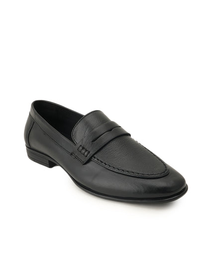 Men's Black Leather Casual Loafers