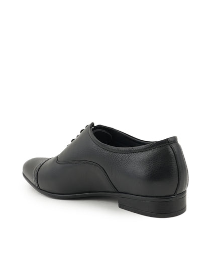 Black Lace Up Men Leather Formal Oxford Shoes