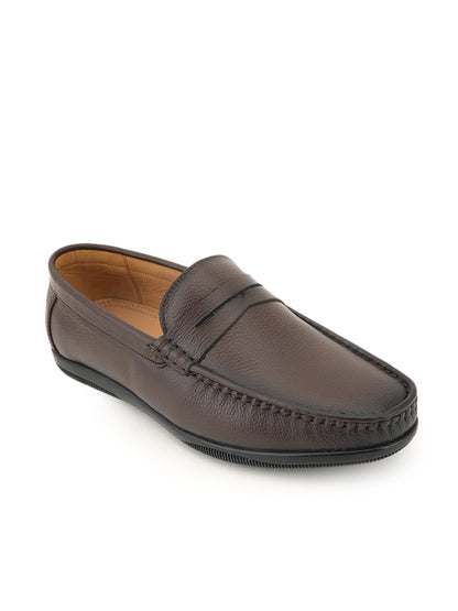 Men's Brown Leather Casual Loafers