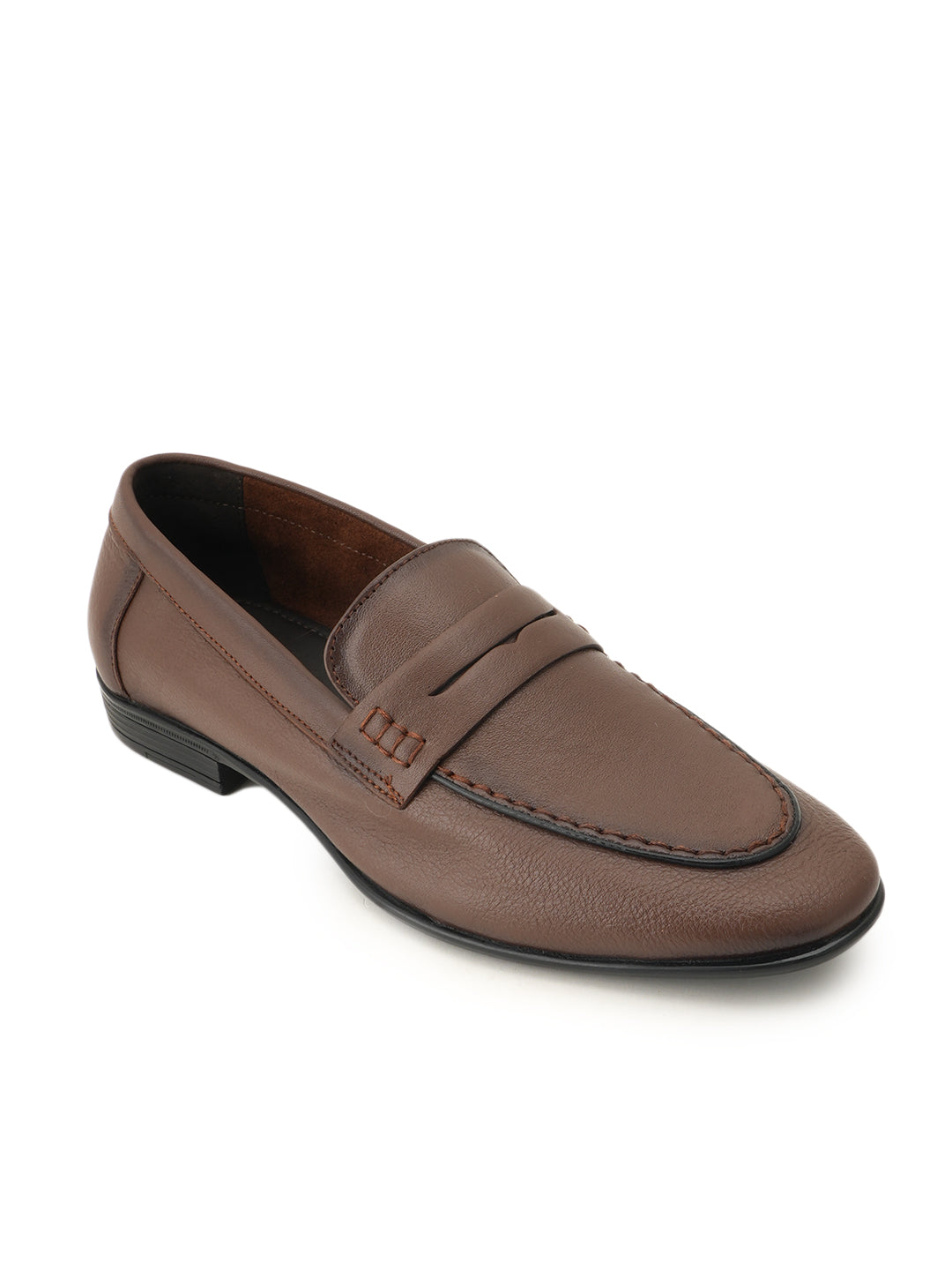 Men's Tan Leather Casual Loafers