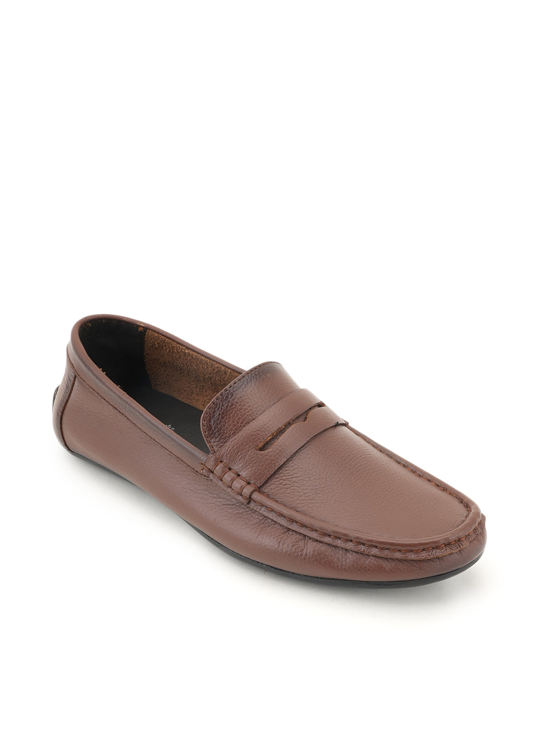 Men's Tan Leather Casual Loafers