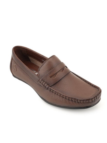 Men's Tan Leather Casual Loafers