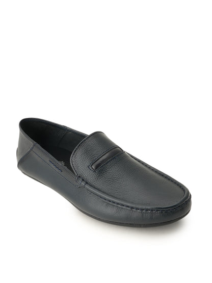 Men's Blue Leather Casual Loafers