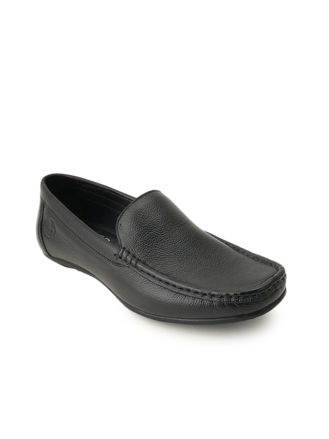 Men's Black Leather Casual Loafers