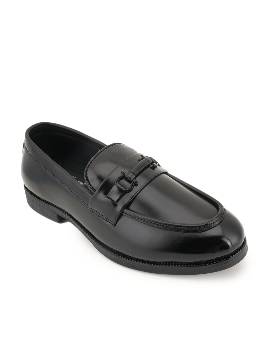 Men's Black Leather Casual Loafers