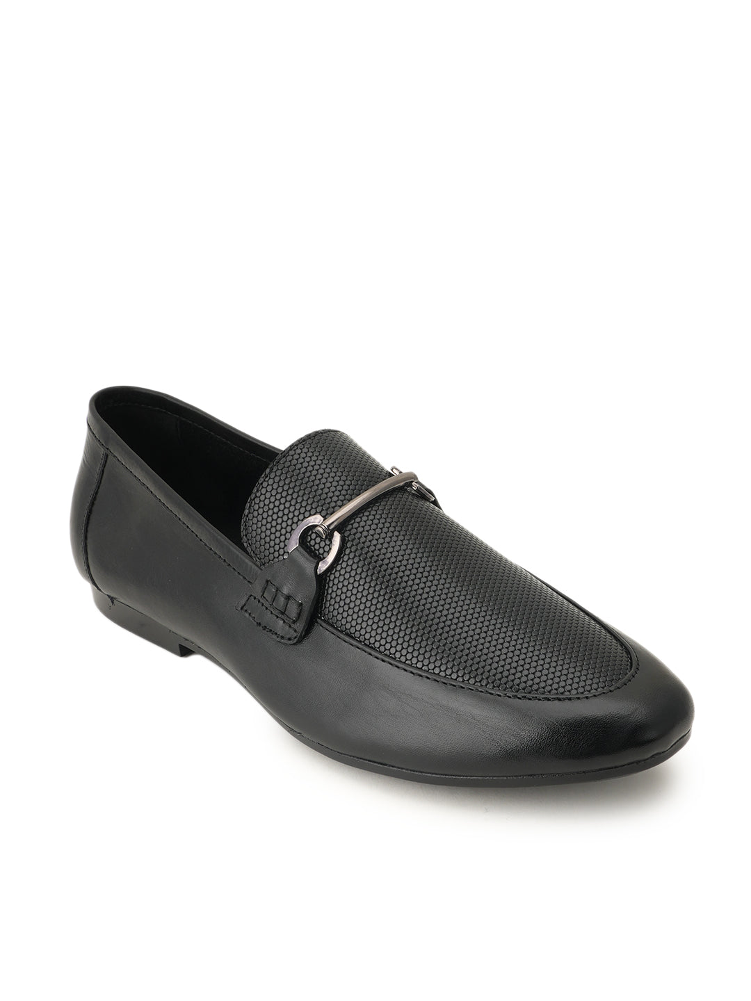 Style Shoes Delhi  Men's Black Leather Casual Loafers