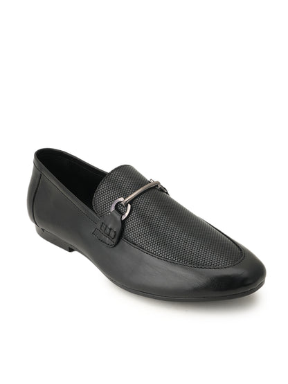 Style Shoes Delhi  Men's Black Leather Casual Loafers