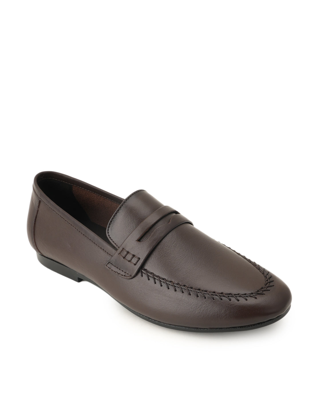 Style Shoes Delhi  Men's Brown Leather Casual Loafers