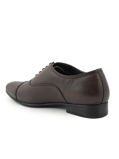 Brown Tan Lace Up Men Leather Formal Oxford Shoes