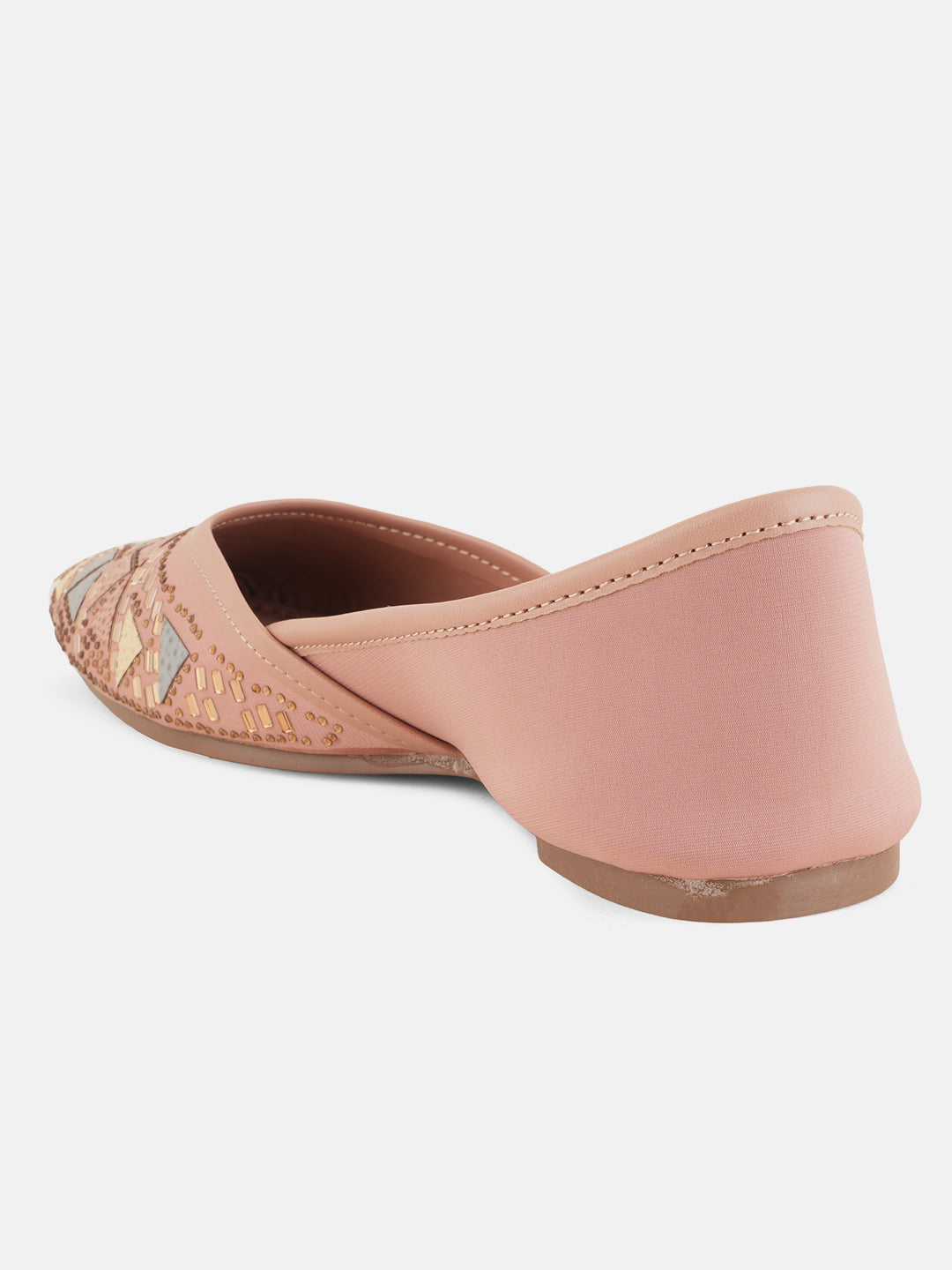 Style Shoes Designer Ethnic Embellished Square Toe Mojaris/Jutti For Women and Girls