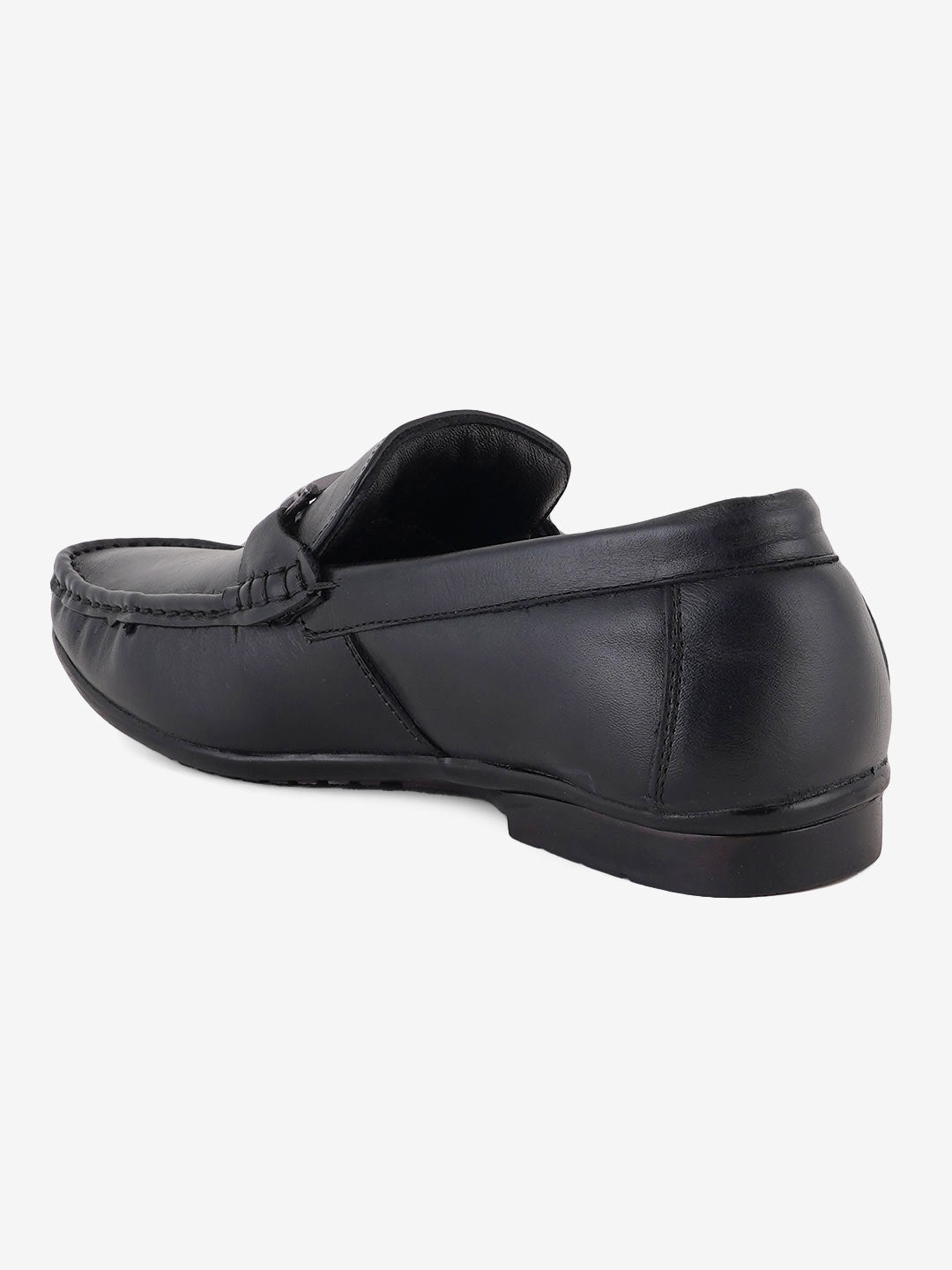 Men's Black Leather Casual Loafers