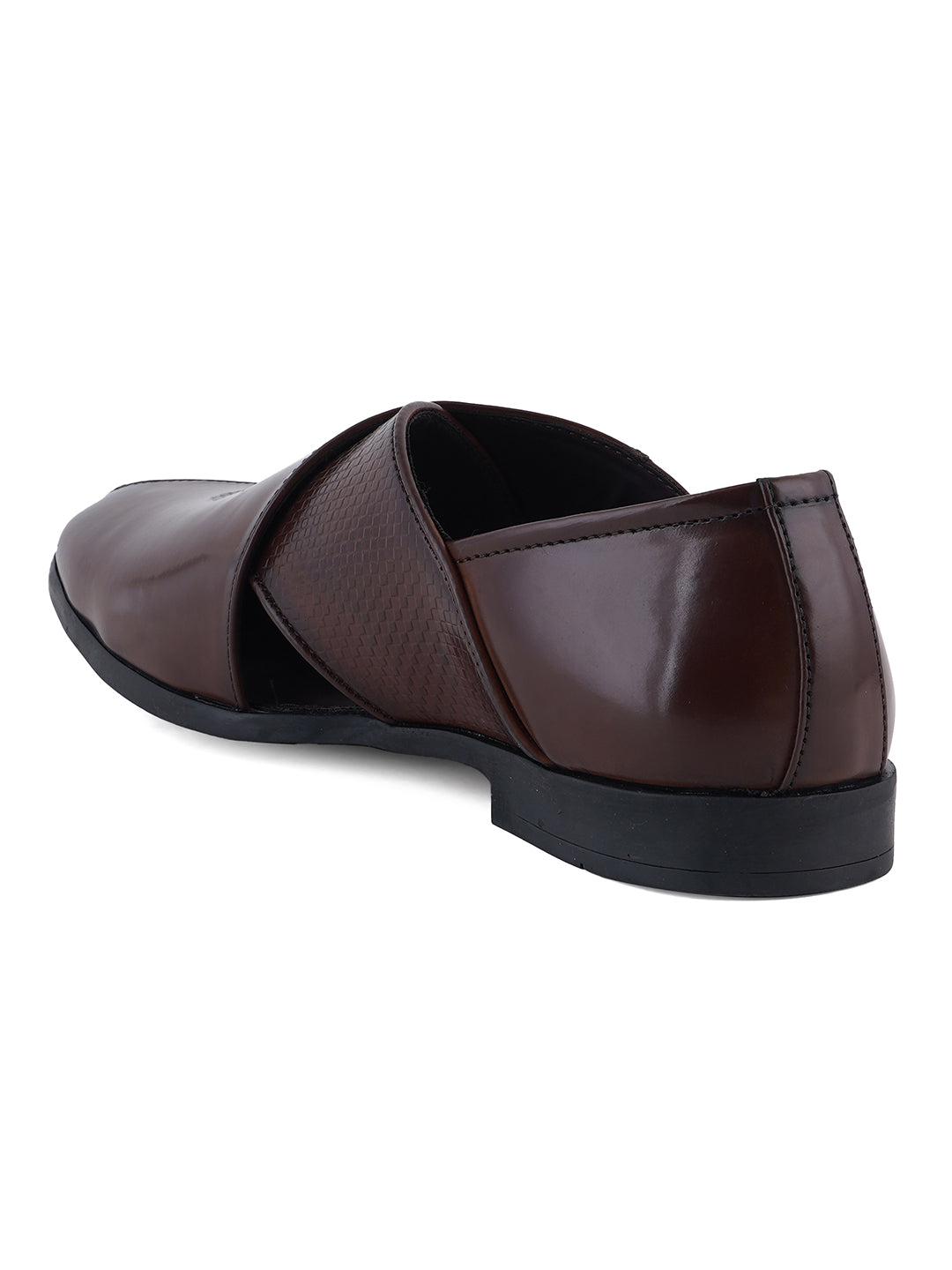 Brown Micro Upper Peshawari Sandals for Men