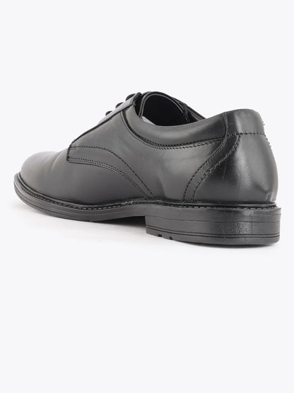 Black Men Leather Formal Derby Shoes
