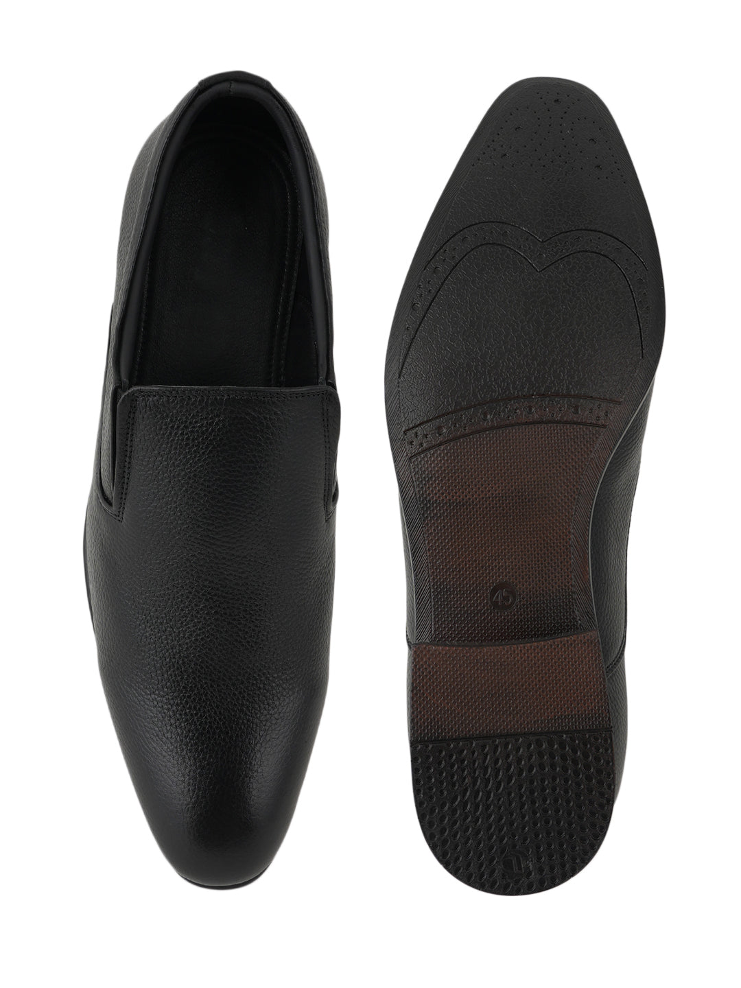 Black Men Leather Formal Moccasin Shoes