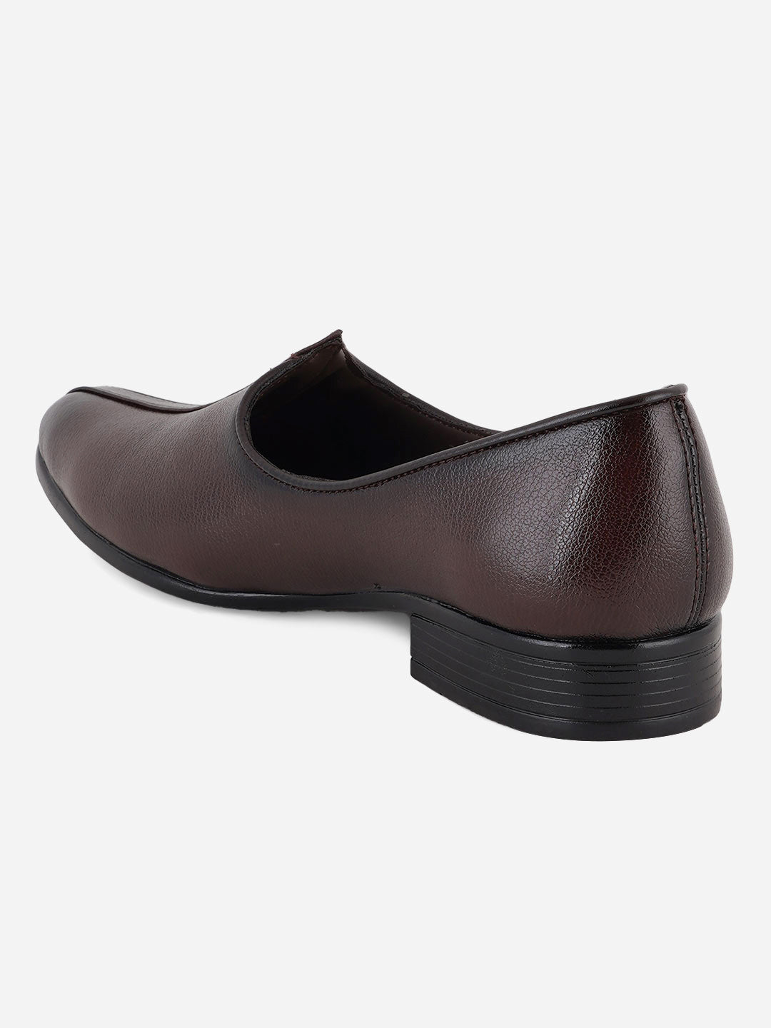 Men Brown Textured Lightweight Comfort Insole Mojaris