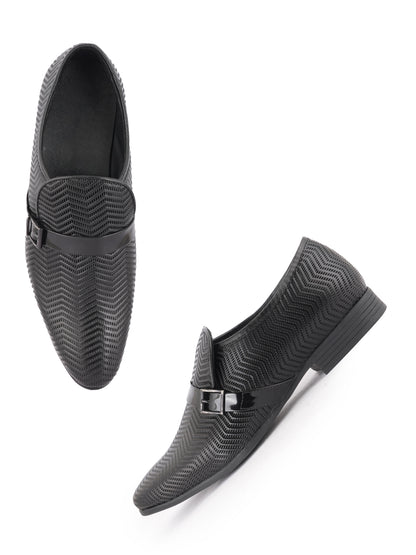 Black Men Leather Formal Moccasin Shoes