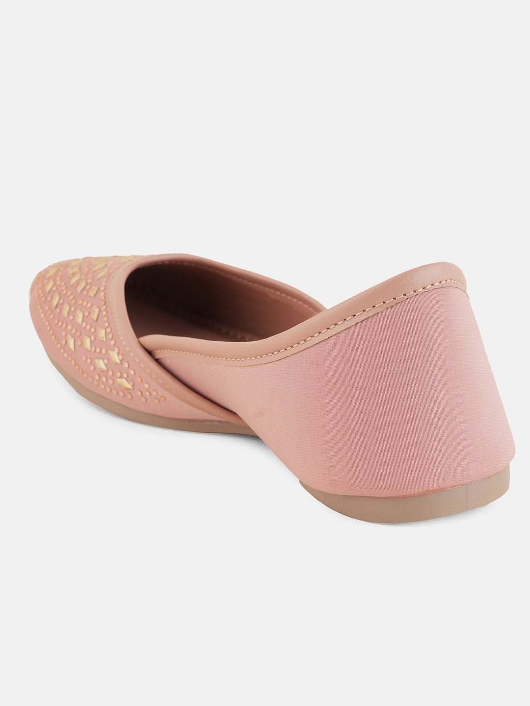Style Shoes Designer Ethnic Embellished Square Toe Mojaris/Jutti For Women and Girls