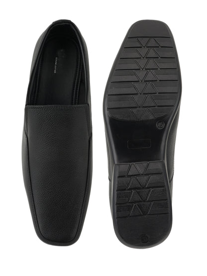 Black Men Leather Formal Moccasin Shoes