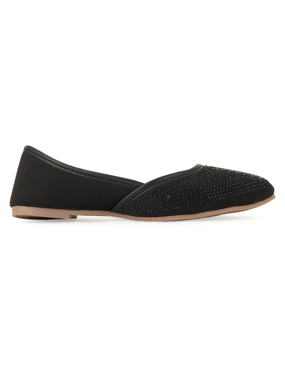 Style Shoes Designer Ethnic Embellished Square Toe Mojaris/Jutti For Women and Girls