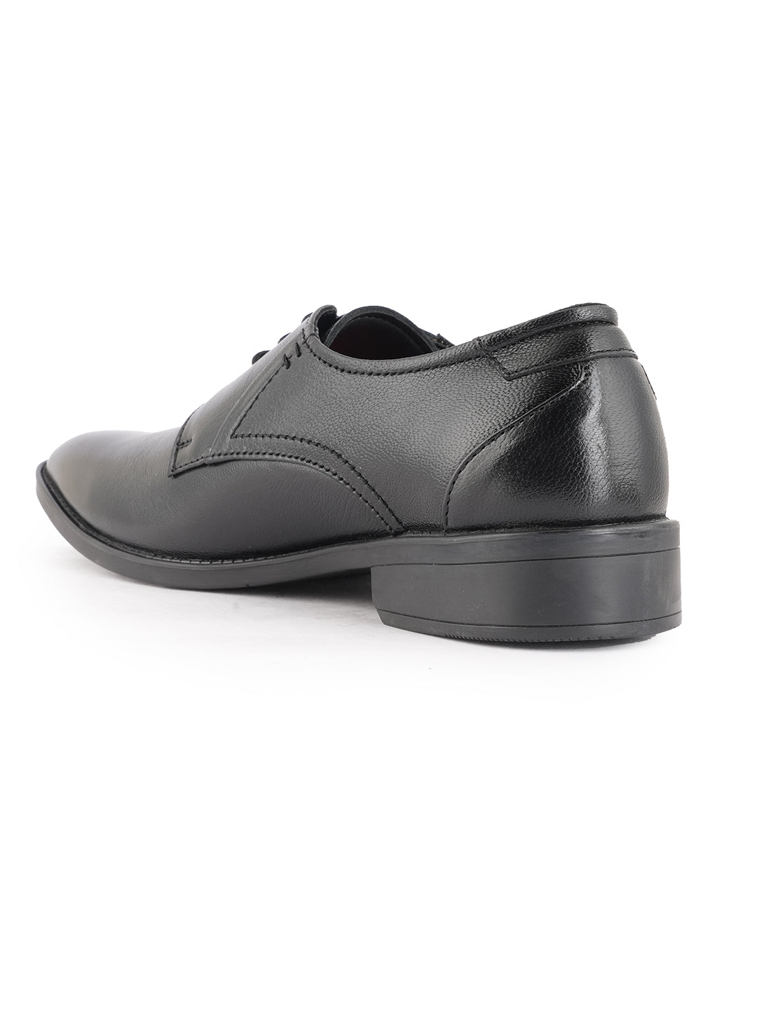 Black Men Leather Formal Derby Shoes