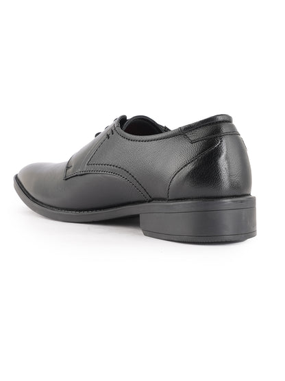 Black Men Leather Formal Derby Shoes