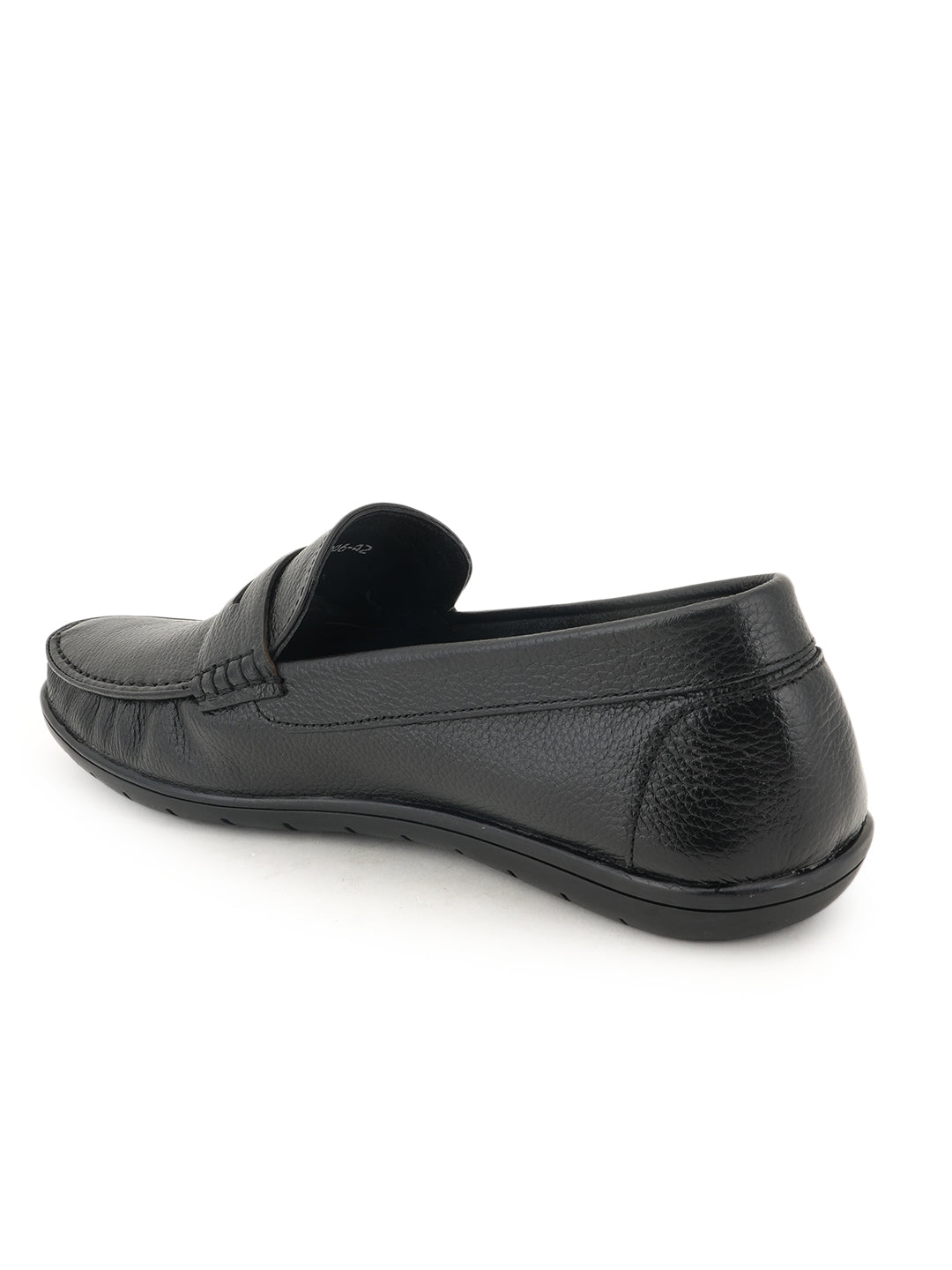 Men's Black Leather Casual Loafers