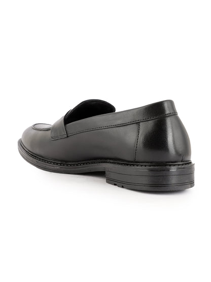 Black Men Leather Formal Moccasin Shoes