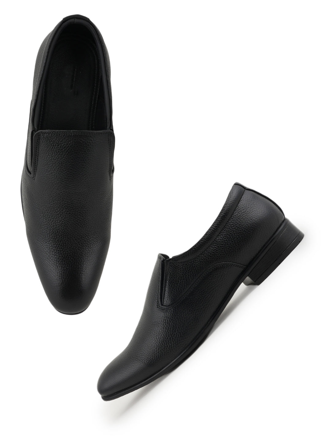 Black Men Leather Formal Moccasin Shoes