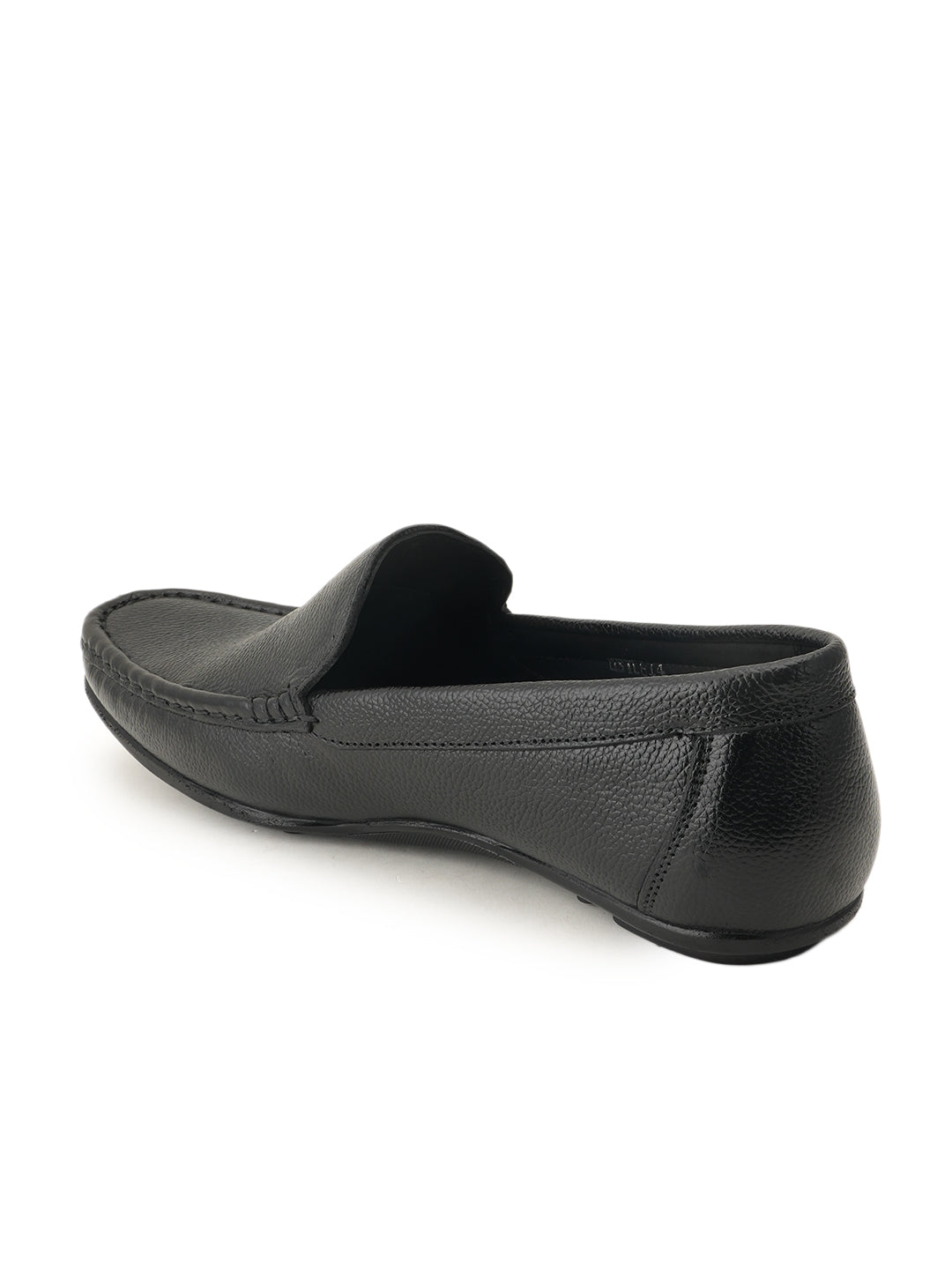 Men's Black Leather Casual Loafers