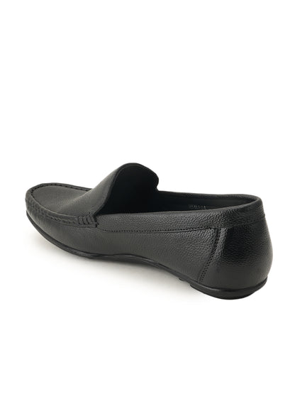 Men's Black Leather Casual Loafers