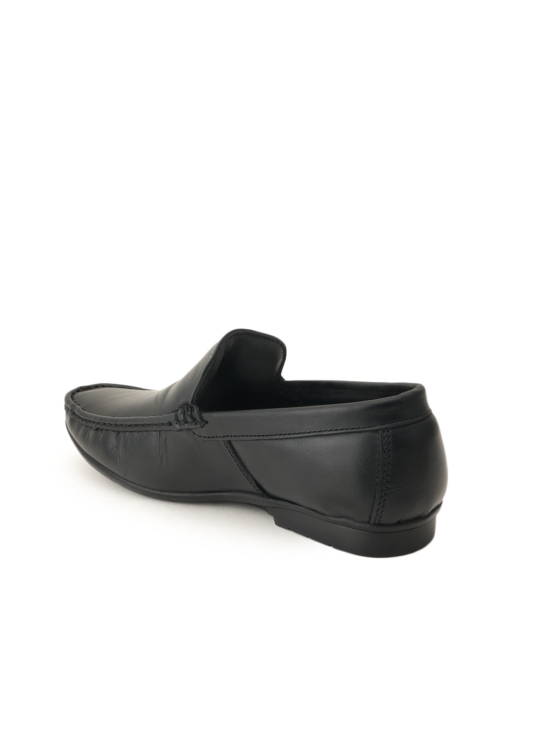 Men's Black Leather Casual Loafers