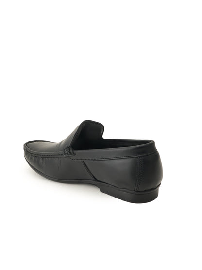 Men's Black Leather Casual Loafers