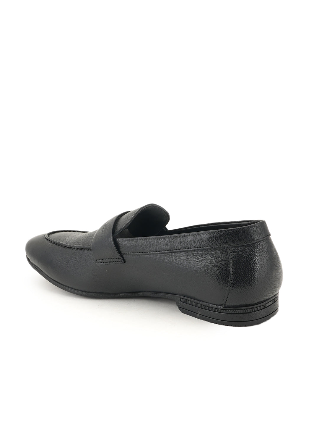 Men's Black Leather Casual Loafers